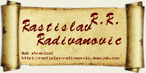 Rastislav Radivanović vizit kartica